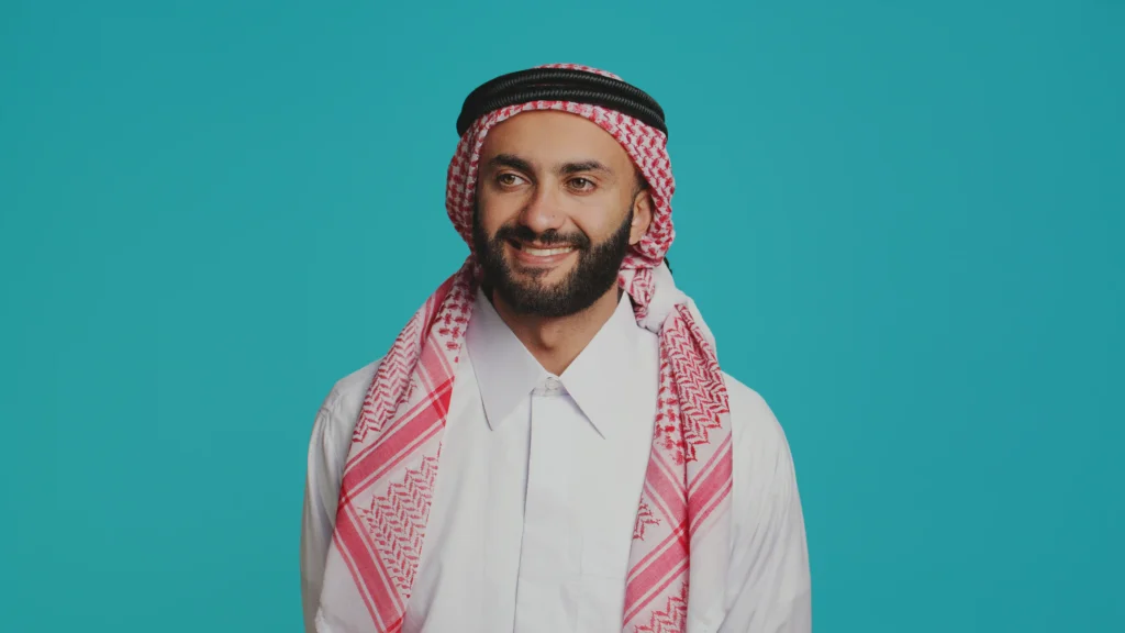 muslim adult smiling with confidence
